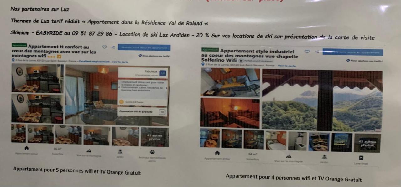 Appartement Tt Confort Au Coeur Des Montagnes Avec Vue Sur Les Montagnes Wifi Luz-Saint-Sauveur Exterior foto
